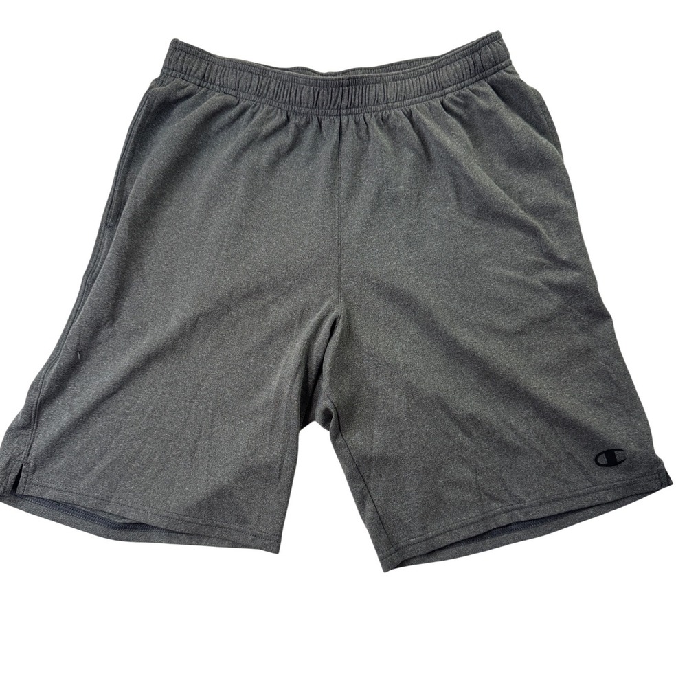 Champion Mens Heather Grey Athletic Basketball Shorts Size Large athletic sport